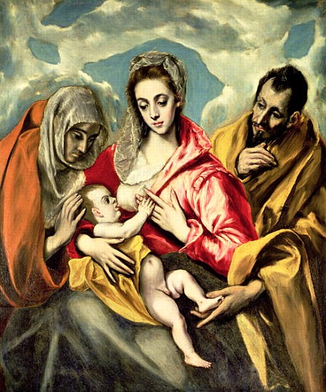Virgin and Child with SS. Anne and Joseph, 1587-96 od (eigentl. Dominikos Theotokopulos) Greco, El