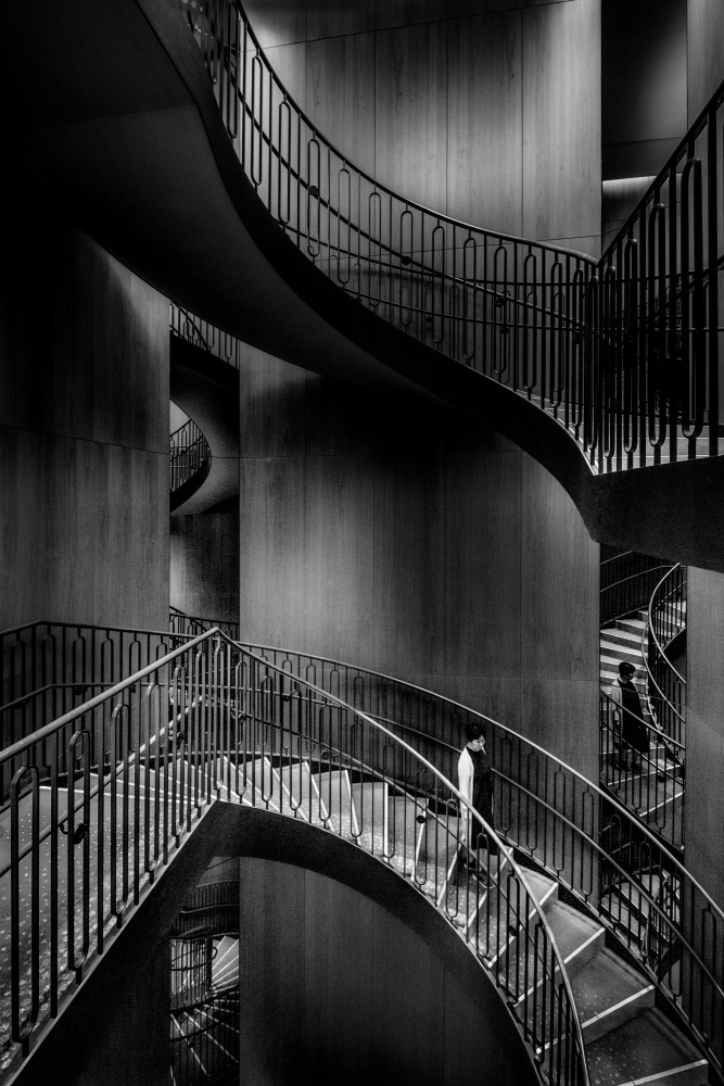 Space with spiral staircases od Eiji Yamamoto