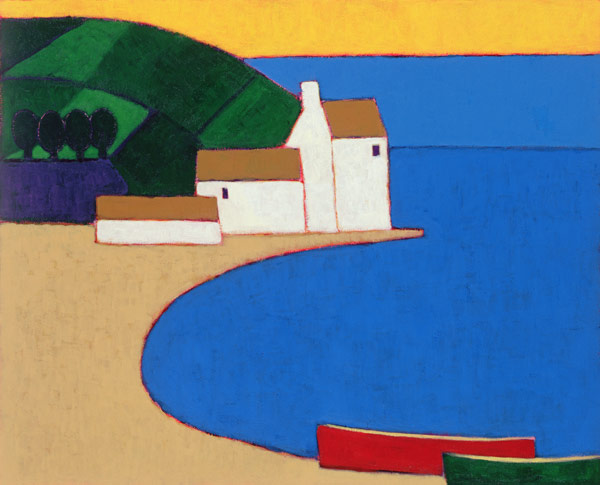 Bay in Southern Brittany, 2004 (acrylic on paper)  od Eithne  Donne