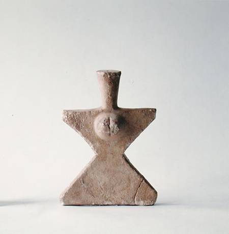 Figurine in an abstracted female form, from Tappeh Hesar, Iran od Elamite