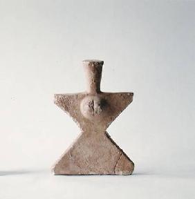 Figurine in an abstracted female form, from Tappeh Hesar, Iran