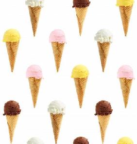 Seamless background of ice cream cones