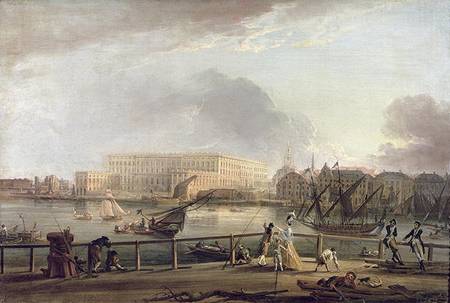 View of Stockholm Palace from Blasieholmen od Elias Martin