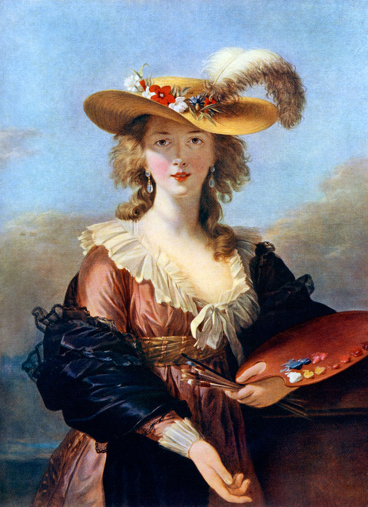 Self Portrait in a Straw Hat od Elisabeth Louise Vigee-Lebrun