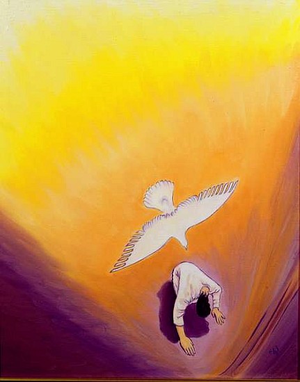 The same Spirit who comforted Christ in Gethsemane can console us, 2000 (oil on panel)  od Elizabeth  Wang