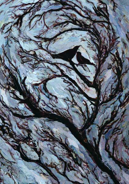 Stormy Day, Greenwich Park, 2001 (paper mosaic collage)  od Ellen  Golla
