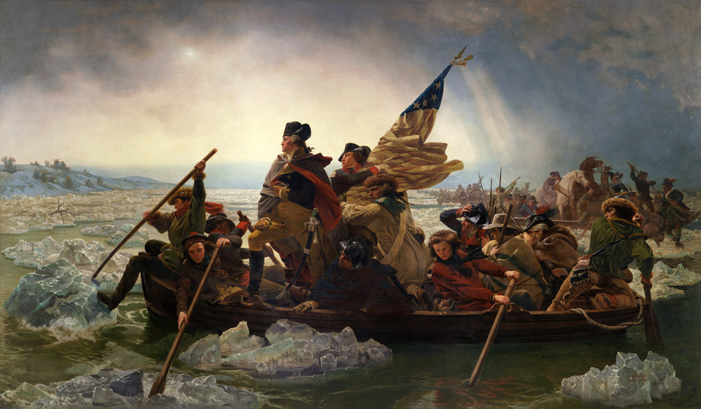 Washington überquert den Delaware od Emanuel Leutze