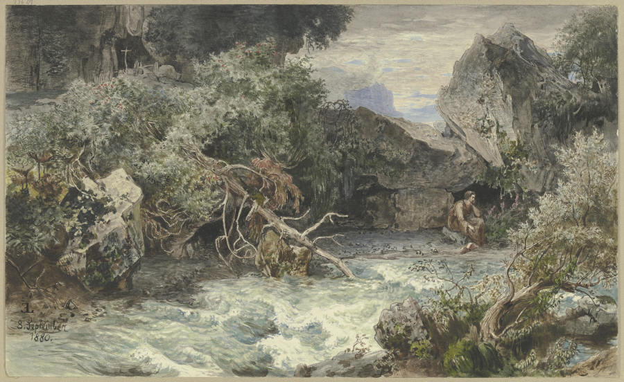 Wild stream with hermit od Emil Lugo