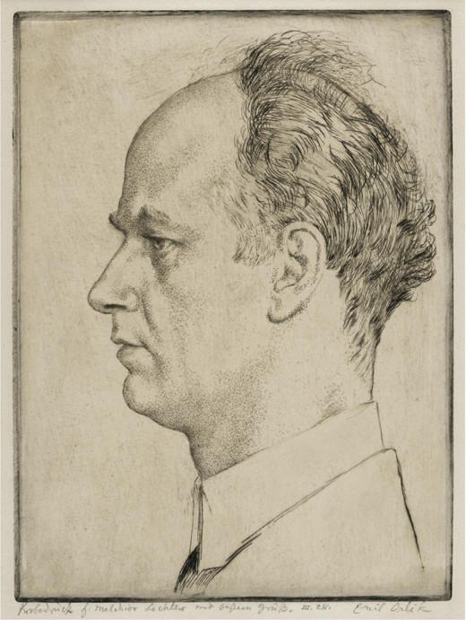 Portrait of Wilhelm Furtwängler (1886-1954) od Emil Orlik