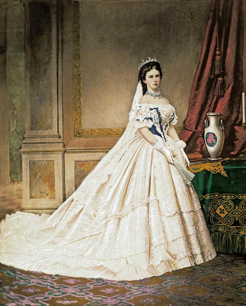 Kaiserin Elisabeth von Österreich im ungarischen Krönungskleid od Emil Rabending