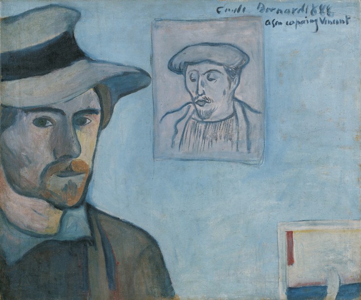 Self-portrait with Portrait of Gauguin od Emile Bernard
