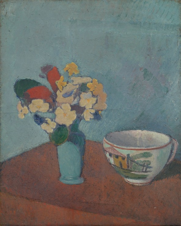 Vase with flowers and cup od Emile Bernard
