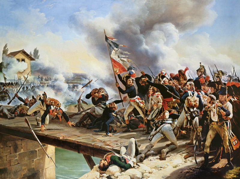 The battle at the bridge of Arcole od Emile Jean Horace Vernet