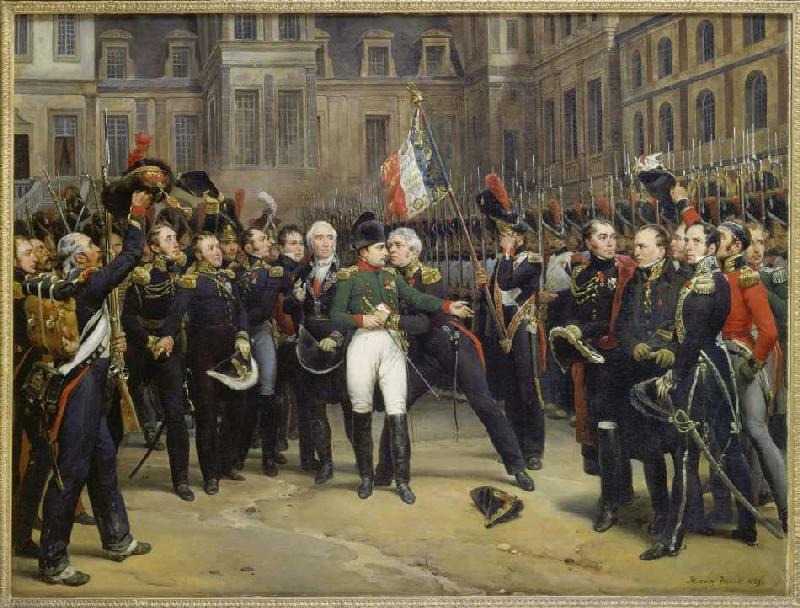 Napoleons gave off 1814. from Fontainebleau on April 20th od Emile Jean Horace Vernet