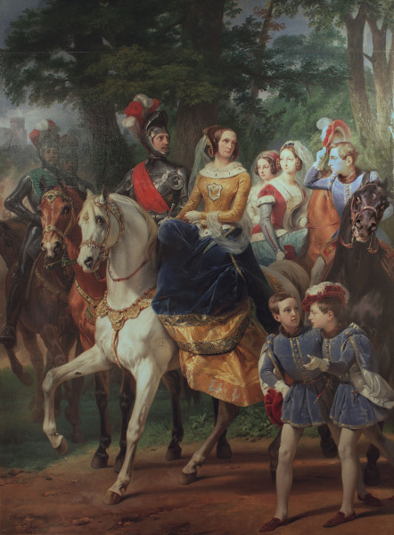 Alexandra Feodorovna / Knights  tournam. od Emile Jean Horace Vernet