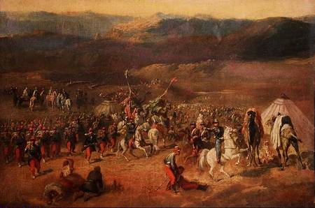 The Capture of the Retinue of Abd-el-Kader (1808-83) or, The Battle of Isly in 1844 od Emile Jean Horace Vernet