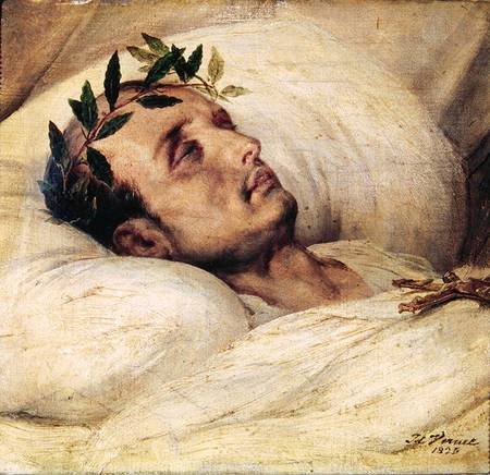 Napoleon I (1769-1821) on his Deathbed od Emile Jean Horace Vernet