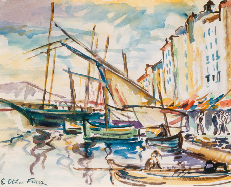 Port de Toulon od Emile Othon Friesz