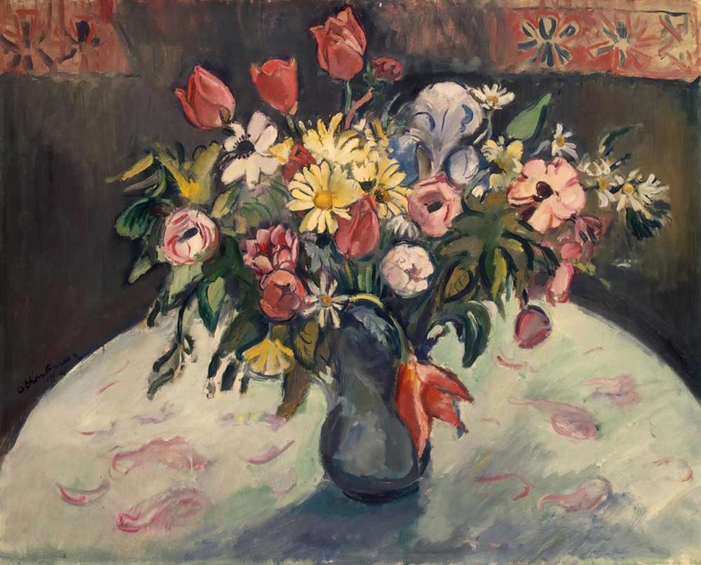 Flowers (tulips and daisies) od Emile Othon Friesz