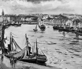 Harbour of Dieppe, France, painting by Othon Friesz, 1930