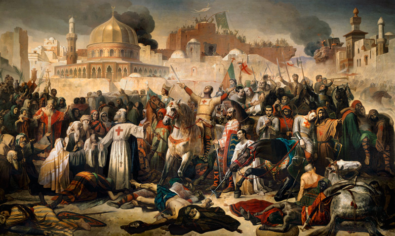 Taking of Jerusalem by the Crusaders, 15th July 1099 od Emile Signol