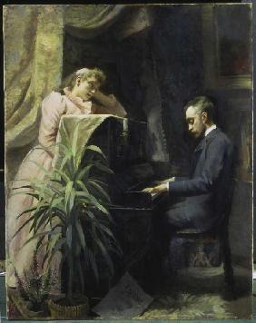At the piano (Verner of Heidenstam)