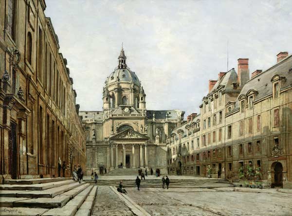 The Courtyard of the Old Sorbonne od Emmanuel Lansyer
