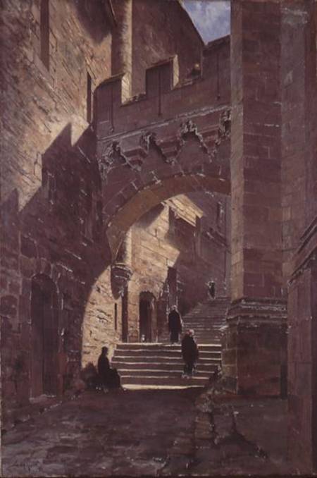 Mont Saint-Michel, Fortified gate in the Abbey od Emmanuel Lansyer