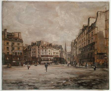 Place Maubert, Paris od Emmanuel Lansyer