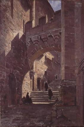 Mont Saint-Michel, Fortified gate in the Abbey