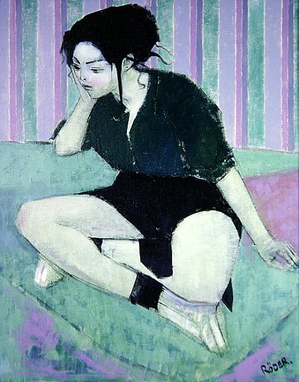 Liz (oil on canvas)  od Endre  Roder