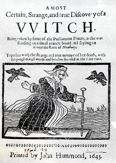 A Most Certain, Strange and True Discovery of a Witch od English School