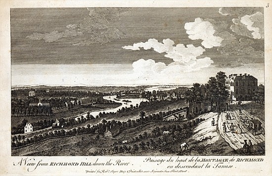 A View from Richmond Hill down the River, printed for Robert Sayer Map & Printseller, Fleet Street od English School