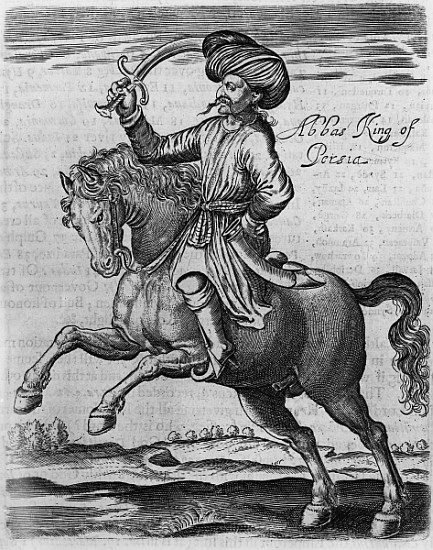 Abbas King of Persia, illustration from ''Some years of travel into Afrique and Asia'' Sir Thomas He od English School