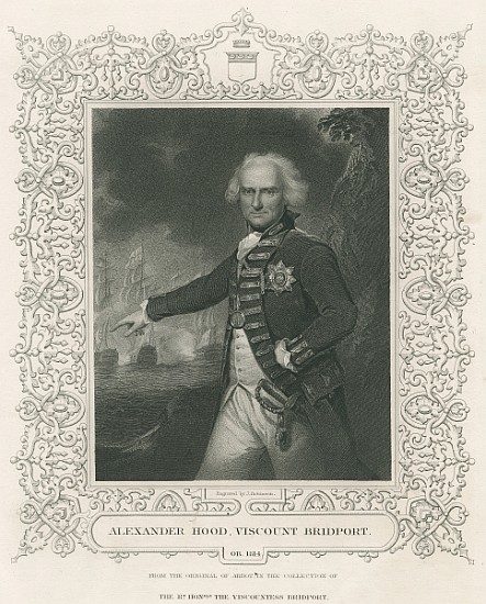 Alexander Hood, 1st Viscount Bridport, illustration from ''England''s Battles Sea and Land''Lieut. C od English School