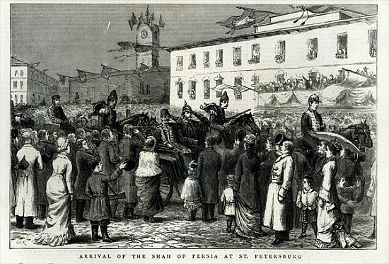 Arrival of the Shah of Persia at St. Petersburg, from ''The Graphic'', June 8th 1878 od English School