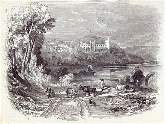 Arundel Castle and Town, from ''The Illustrated London News'', 20th September 1845 od English School