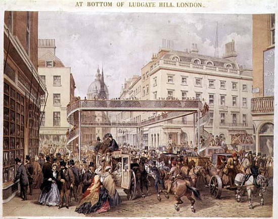 At the Bottom of Ludgate Hill, London, pub. and printed Kell Brothers, c.1860''s od English School