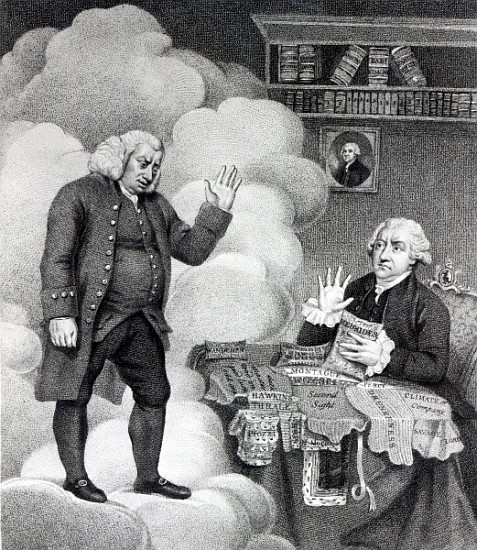 Boswell and the Ghost of Samuel Johnson, published in 1803 od English School