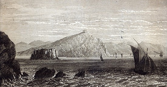 Cape Colonna, with ruins of the Temple of Minerva, coast of Greece, from ''The Illustrated London Ne od English School