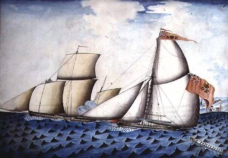 The Capture of "The Four Brothers" by "The Badger", Revenue Cutter od English School