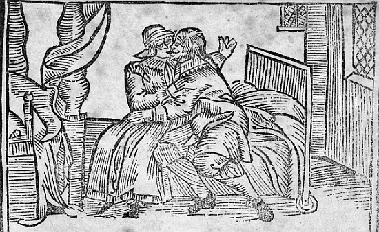 Couple Kissing, illustration from the ''Roxburghe Ballads'' od English School