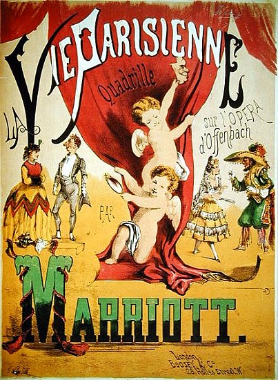 Cover of the score sheet for ''La Vie Parisienne Quadrille'' Charles Marriott; engraved by T.W. Lee od English School