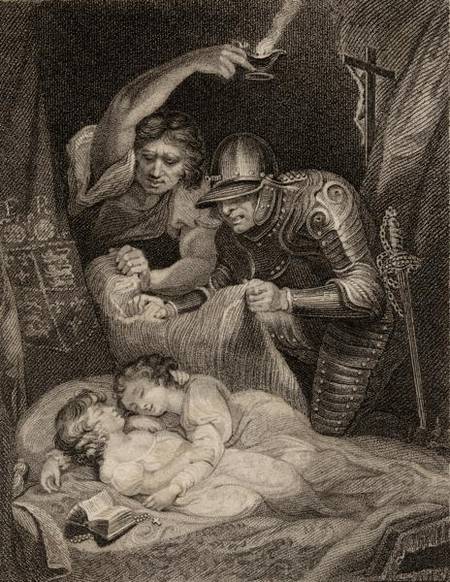 Death of King Edward V (1470-83) and his Brother Duke of York od English School