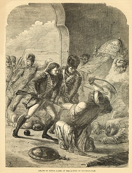 Death of Tippoo Sahib at the Battle of Seringapatam od English School