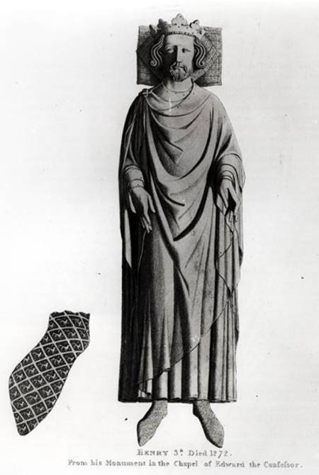 Effigy of King Henry III (1207-72) from his monument in the Chapel of Edward the Confessor od English School