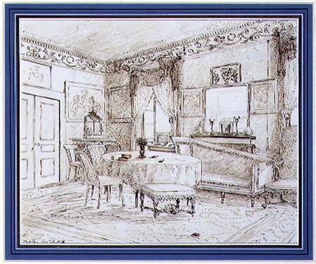 An English Regency salon interior, London od English School