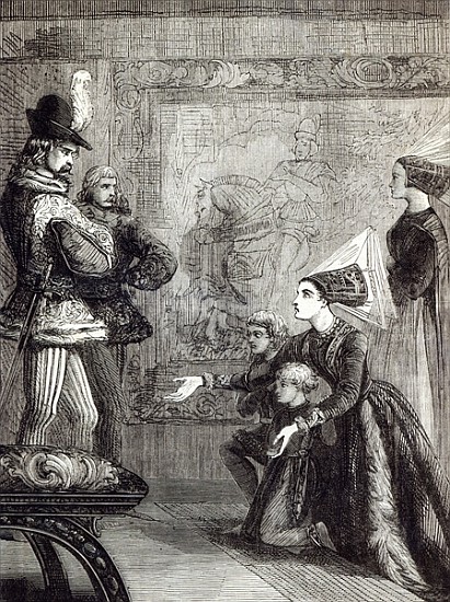 First Meeting of Edward IV and Lady Elizabeth Gray, illustration from ''Cassell''s Illustrated Histo od English School