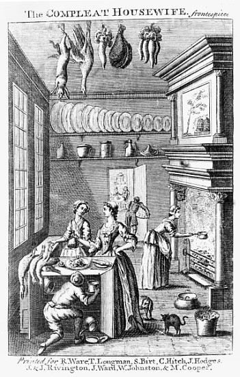 Frontispiece of ''The Compleat Housewife'' od English School