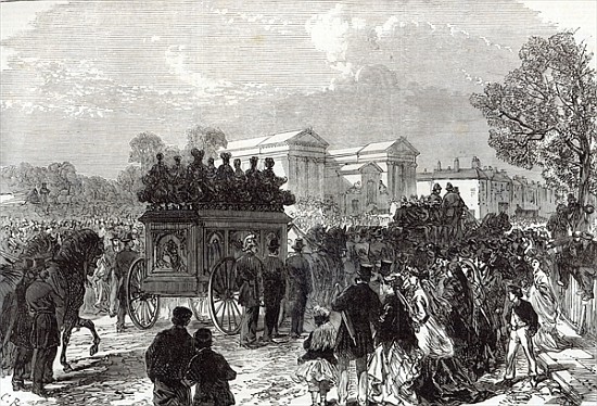 Funeral of Sergeant Brett, the Police Officer killed the Fenians at Manchester, from ''The Illustrat od English School